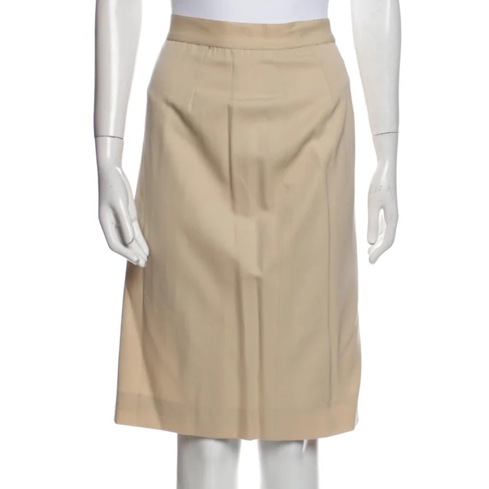 Salvatore Ferragamo Wool blend pencil Skirt knee length in‎ beige Made in Italy